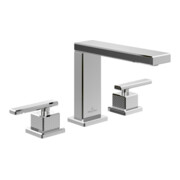 V&B Robinetterie lavabo 3 trous Mettlach avec vidage, régulateur renforcé, montage sur pied, chromé