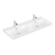 V&B Schrank-Doppelwaschtisch Avento 120x47cm, eck., 2xHahnloch, m ÜL, weiß-1
