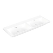 V&B Schrank-Doppelwaschtisch Subway 3.0 130x47cm, eck., m ÜL, stone white C-plus