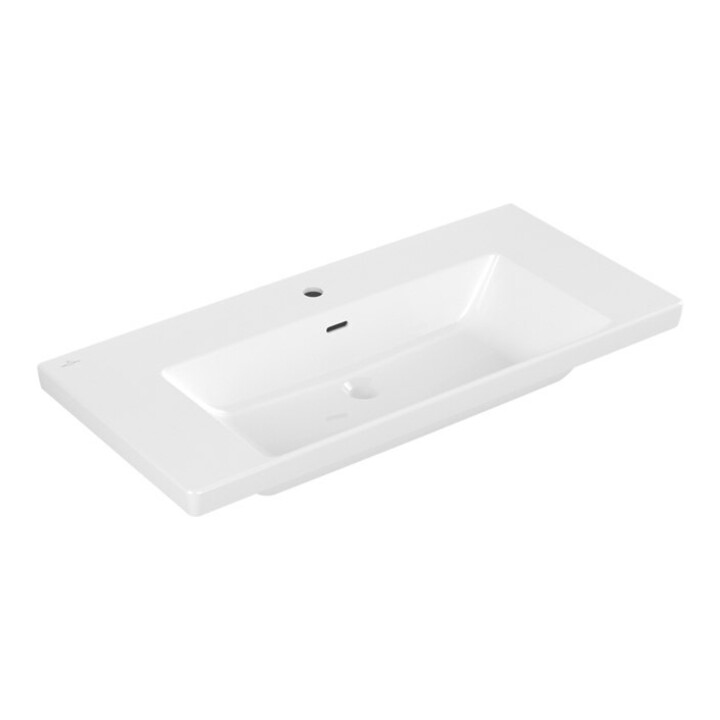 V&B Schrank-Waschtisch Subway 3.0 100x47cm, eck., m 1 HL/mit ÜL, weiß