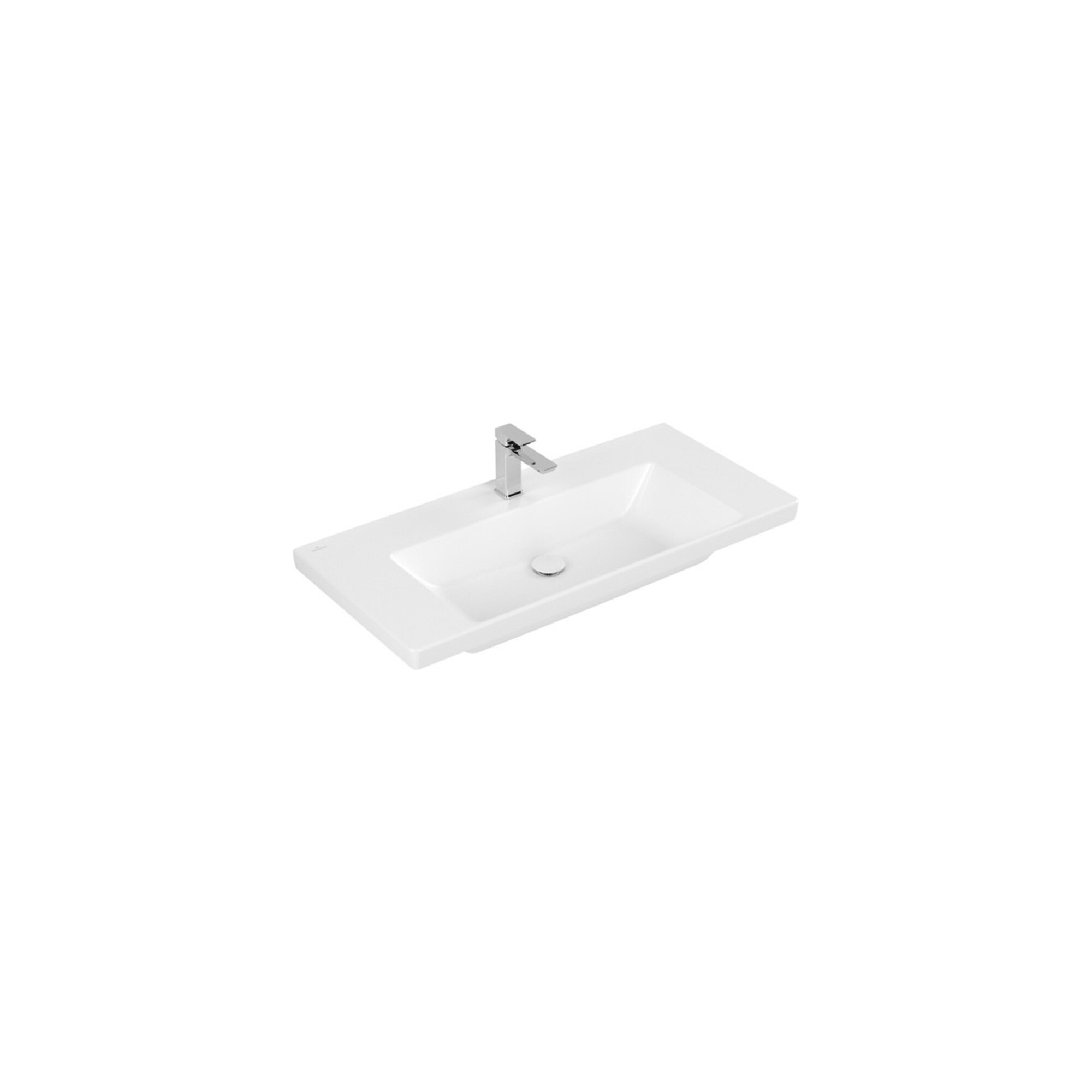 V&B Schrank-Waschtisch Subway 3.0 100x47cm, eck., m 1 HL/o ÜL, st. wh. C+ ; Villeroy & Boch