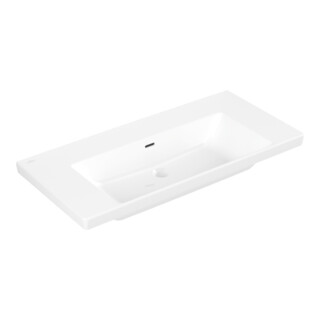 V&B Schrank-Waschtisch Subway 3.0 100x47cm, eck., m Überlauf, weiß C-plus