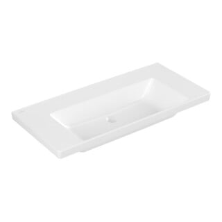 V&B Schrank-Waschtisch Subway 3.0 100x47cm, eck., o. HL/o Überlauf, weiß