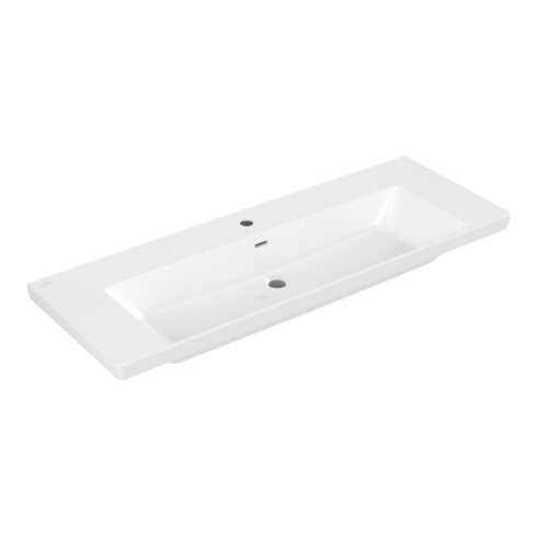 V&B Schrank-Waschtisch Subway 3.0 130x47cm, eck., m 1 HL/mit ÜL, weiß