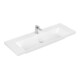 V&B Schrank-Waschtisch Subway 3.0 130x47cm, eck., m 1 HL/o ÜL, weiß C-plus-1