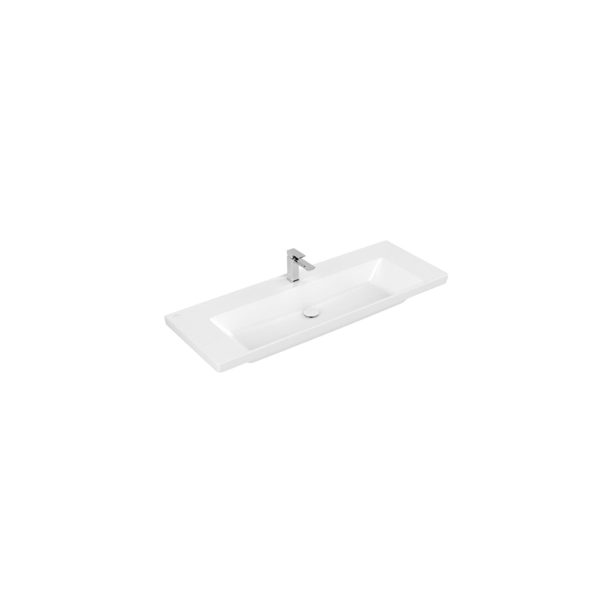 V&B Schrank-Waschtisch Subway 3.0 130x47cm, eck., m 1 HL/o ÜL, weiß C-plus ; Villeroy & Boch