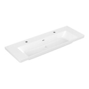 V&B Schrank-Waschtisch Subway 3.0 130x47cm, eck., m 2 HL/mit ÜL, weiß