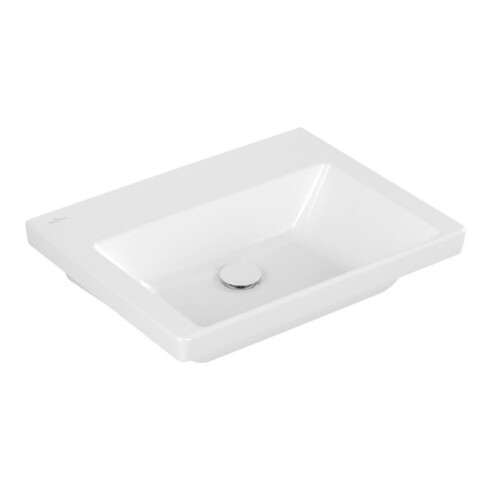 V&B Schrank-Waschtisch Subway 3.0 60x47cm, eck., o. HL/o ÜL, weiß C-plus