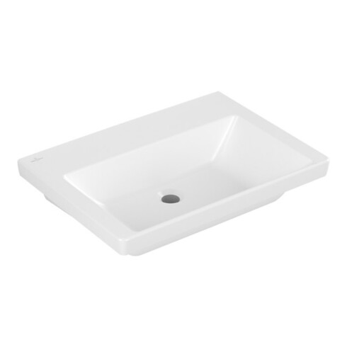 V&B Schrank-Waschtisch Subway 3.0 65x47cm, eck., o. HL/o ÜL, st. wh. C+