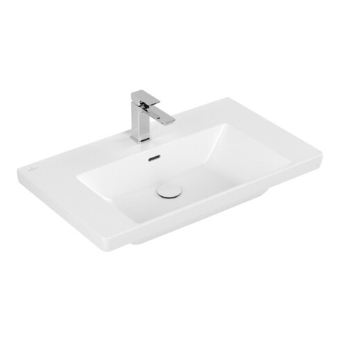 V&B Schrank-Waschtisch Subway 3.0 80x47cm, eck., m 1 HL/mit ÜL, st. wh. C+