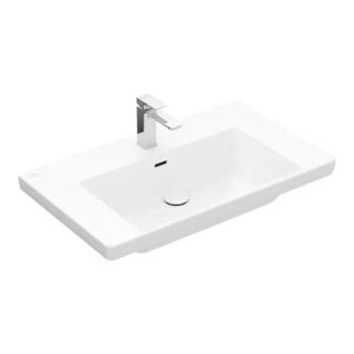 V&B Schrank-Waschtisch Subway 3.0 80x47cm, eck., m 1 HL/mit ÜL, we C-plus