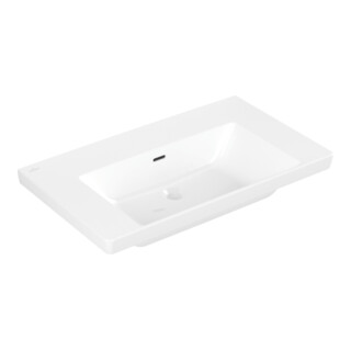 V&B Schrank-Waschtisch Subway 3.0 80x47cm, eck., mit Überlauf, weiß C-plus