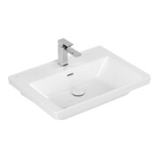 V&B Schrank-Waschtisch Subway 3.0 65x47cm, eck., m 1 HL/mit ÜL, we C-plus