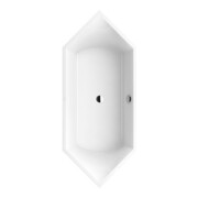 V&B Sechseck-BW Squaro Duo Slim Line 189,2x79,4cm, weiß