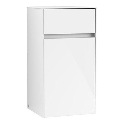 V&B Seitenschrank Collaro 40,4x74,8x34,9cm, Anschl li, glo white