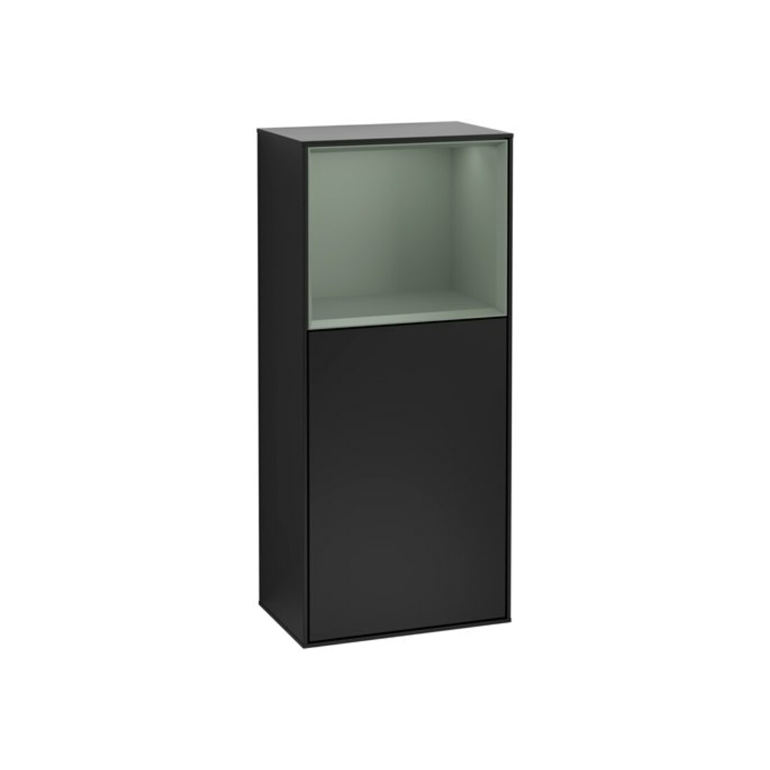 V&B Seitenschrank Finion 41,8x93,6cm, l, Reg ob Oli. m, bla m Lac