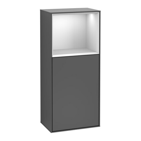 V&B Seitenschrank Finion 41,8x93,6cm, l, Reg ob wh. m, Anthrac. m