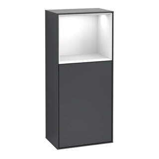 V&B Seitenschrank Finion 41,8x93,6cm, l, Rg o g wh., md bl. m Lac