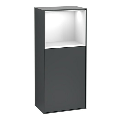 V&B Seitenschrank Finion 41,8x93,6cm, l, Rg o g wh., md bl. m Lac