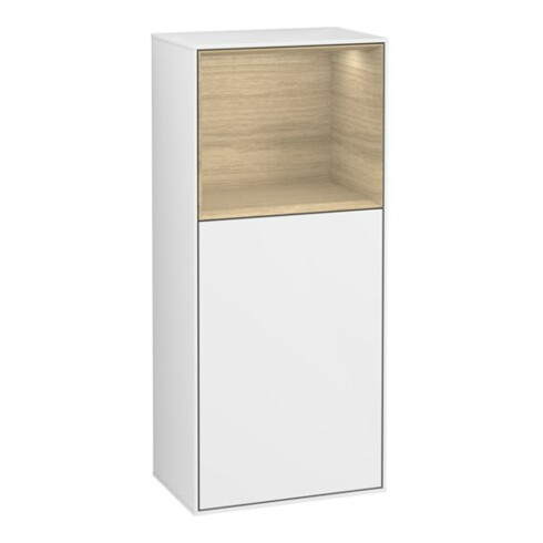 V&B Seitenschrank Finion 41,8x93,6cm, l, Rg o Oa ven, glo wh. Lac