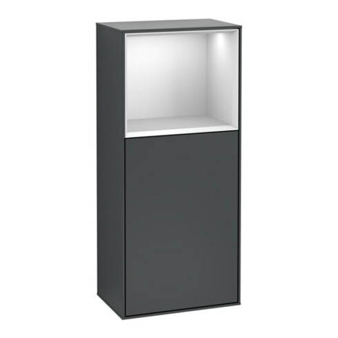 V&B Seitenschrank Finion 41,8x93,6cm, l, Rg o wh. m, md bl. m Lac