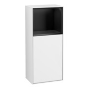V&B Seitenschrank Finion 41,8x93,6cm, l, Rg ob bla m, glo wh. Lac