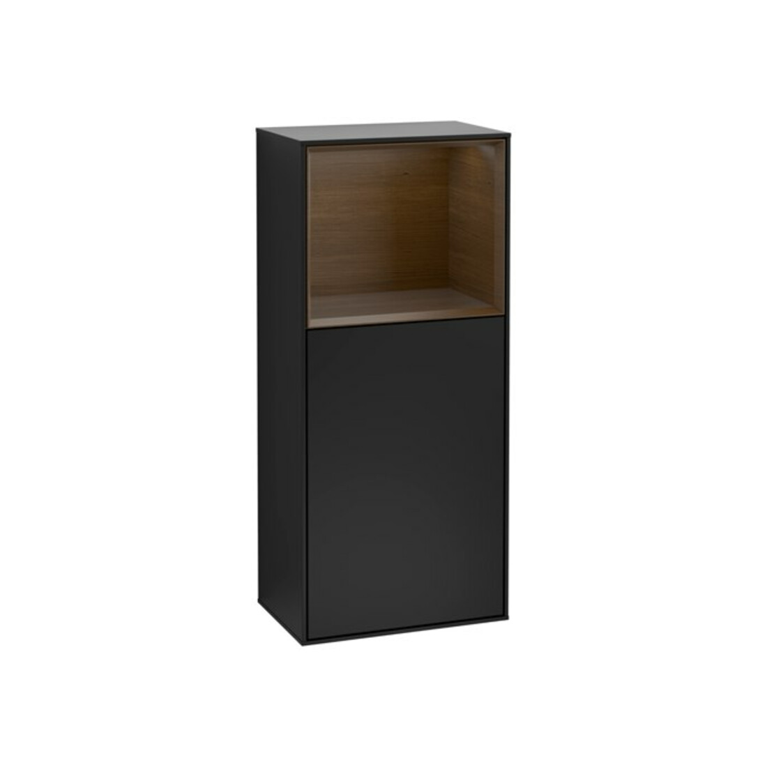 V&B Seitenschrank Finion 41,8x93,6cm, l, Rg ob wal ven, bla m Lac