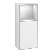 V&B Seitenschrank Finion 41,8x93,6cm, l, Rg ob wh. m, glo wh. Lac