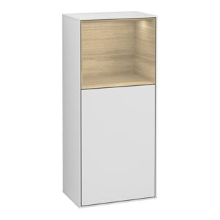 V&B Seitenschrank Finion 41,8x93,6cm, r, Reg ob Oa ven, wh. m Lac