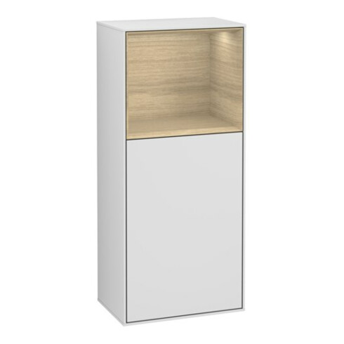 V&B Seitenschrank Finion 41,8x93,6cm, r, Reg ob Oa ven, wh. m Lac