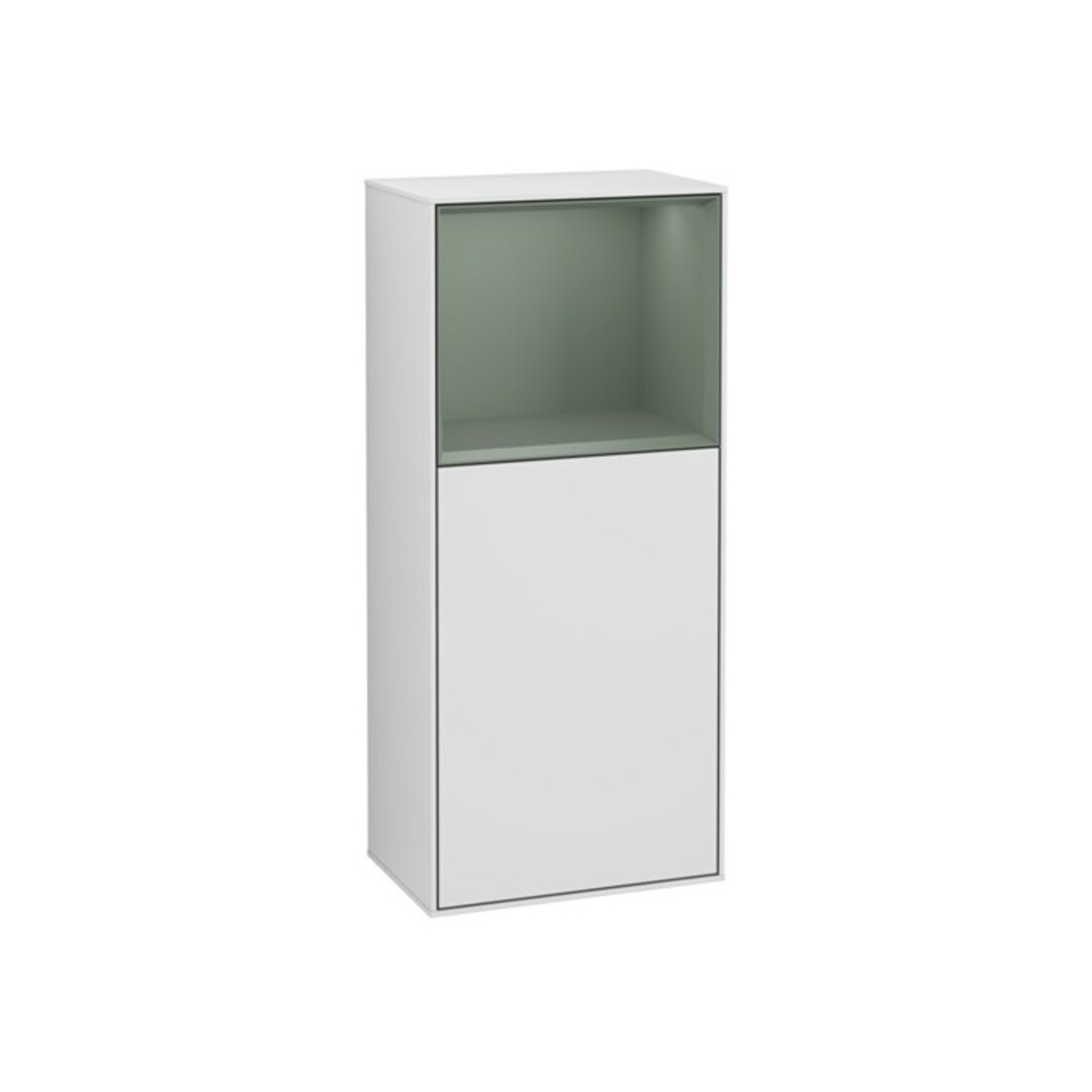 V&B Seitenschrank Finion 41,8x93,6cm, r, Reg ob Oli. m, wh. m Lac