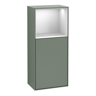 V&B Seitenschrank Finion 41,8x93,6cm, r, Reg ob wh. m, Oli. m Lac