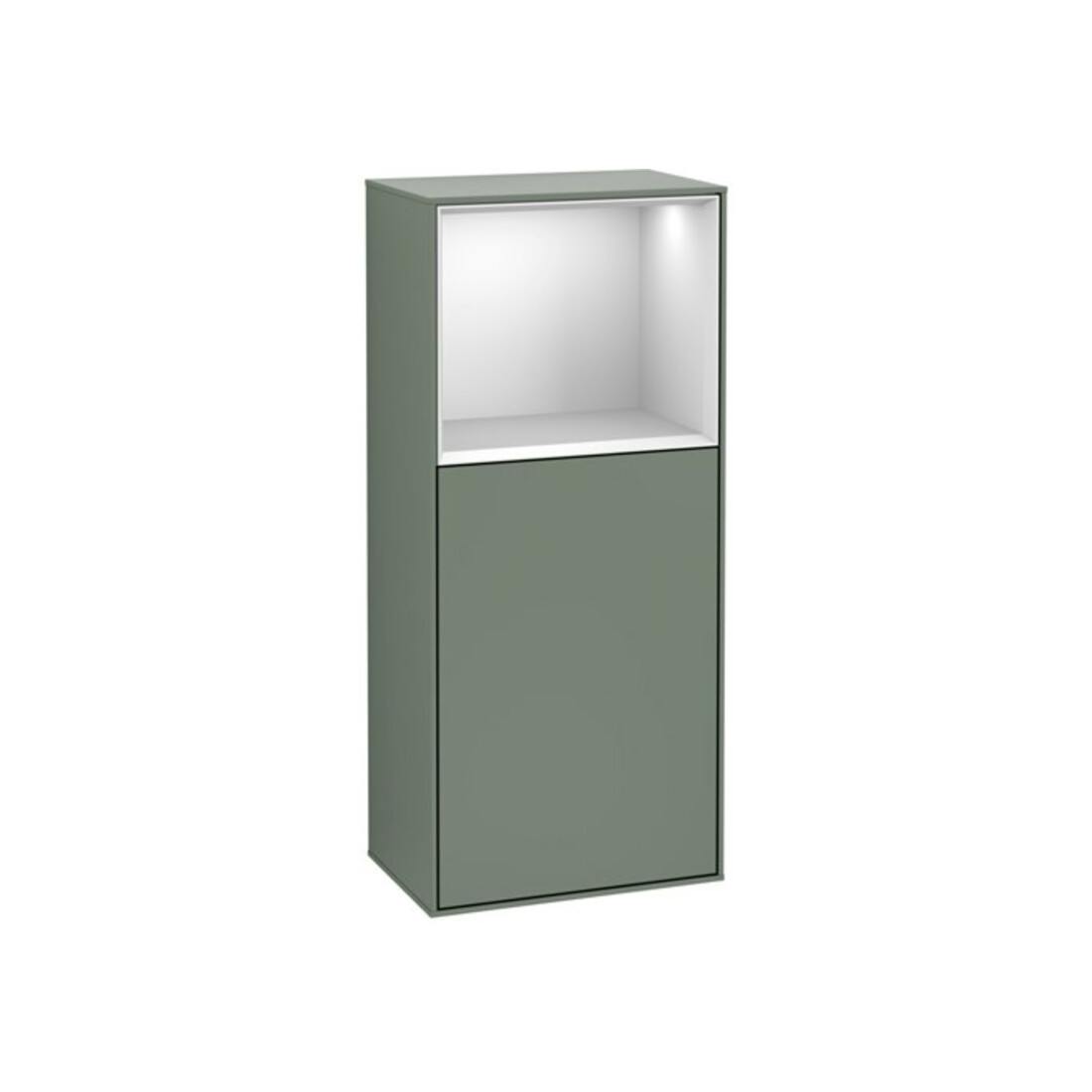 V&B Seitenschrank Finion 41,8x93,6cm, r, Reg ob wh. m, Oli. m Lac