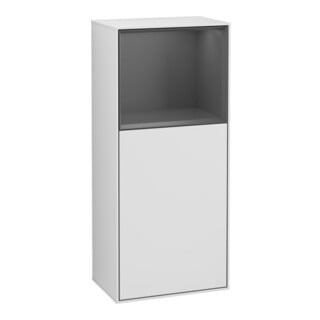 V&B Seitenschrank Finion 41,8x93,6cm, r, Rg o A m, wh. m Lac