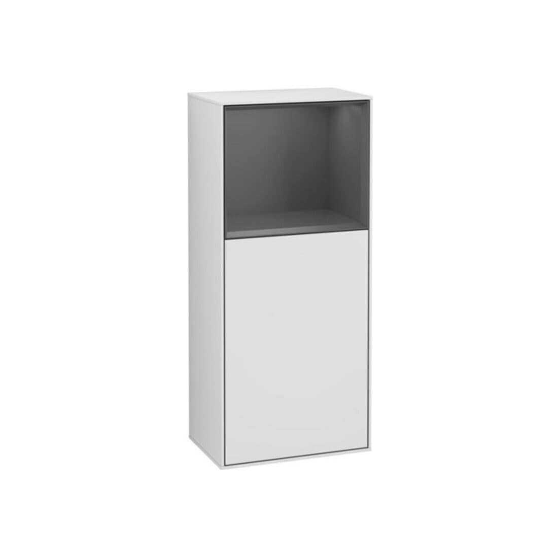 V&B Seitenschrank Finion 41,8x93,6cm, r, Rg o A m, wh. m Lac