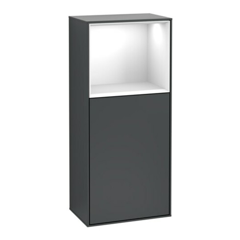 V&B Seitenschrank Finion 41,8x93,6cm, r, Rg o g wh., md bl. m Lac