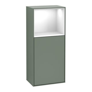 V&B Seitenschrank Finion 41,8x93,6cm, r, Rg o glo wh., Oli. m Lac