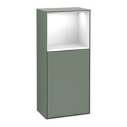 V&B Seitenschrank Finion 41,8x93,6cm, r, Rg o glo wh., Oli. m Lac