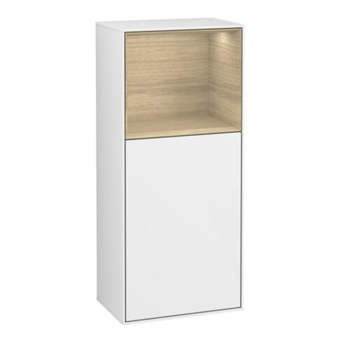 V&B Seitenschrank Finion 41,8x93,6cm, r, Rg o Oa ven, glo wh. Lac