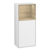 V&B Seitenschrank Finion 41,8x93,6cm, r, Rg o Oa ven, glo wh. Lac