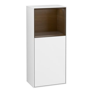 V&B Seitenschrank Finion 41,8x93,6cm, r, Rg o wa ven, glo wh. Lac