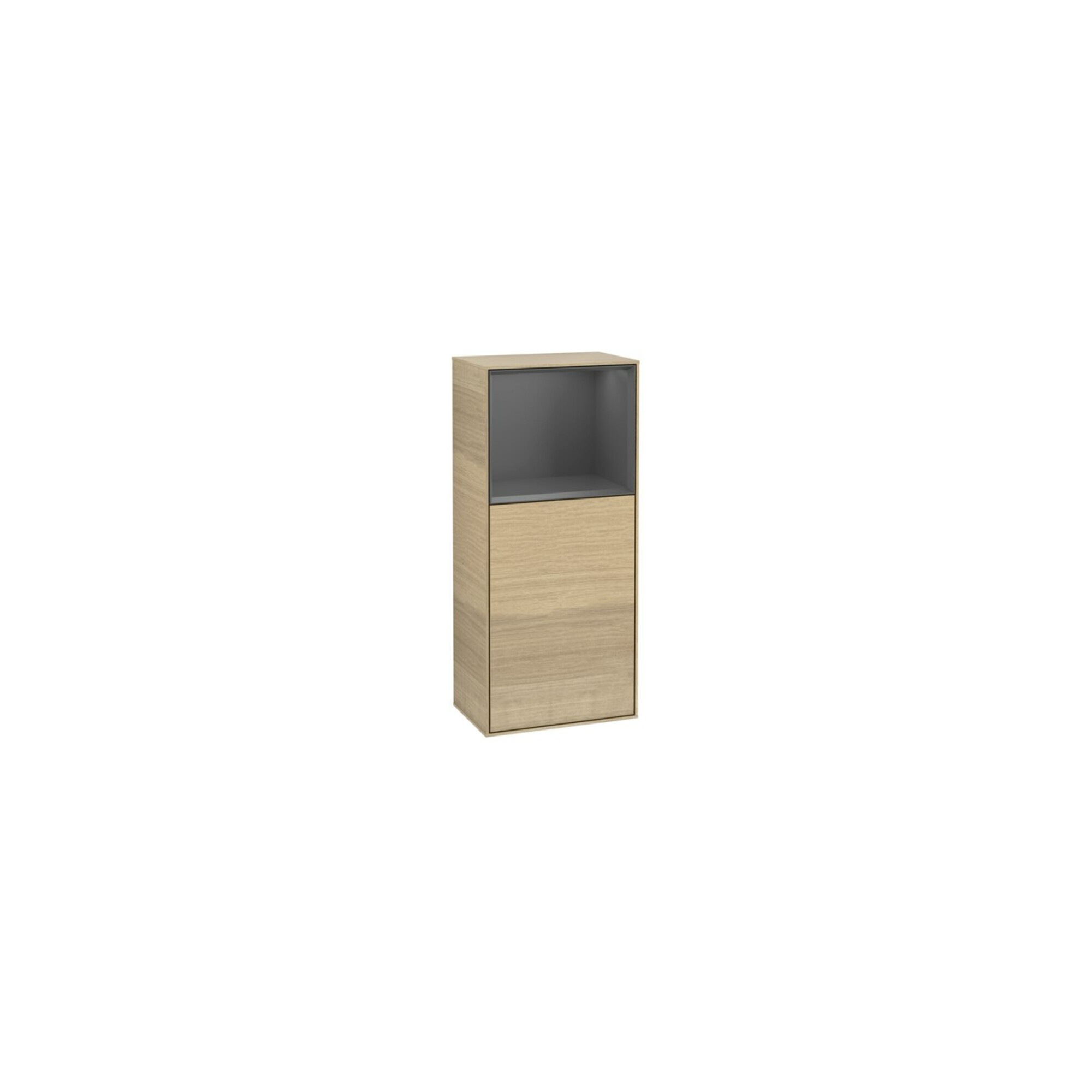 V&B Seitenschrank Finion 41,8x93,6cm, r, Rg ob Anthrac. m, Oa ven ; Villeroy & Boch