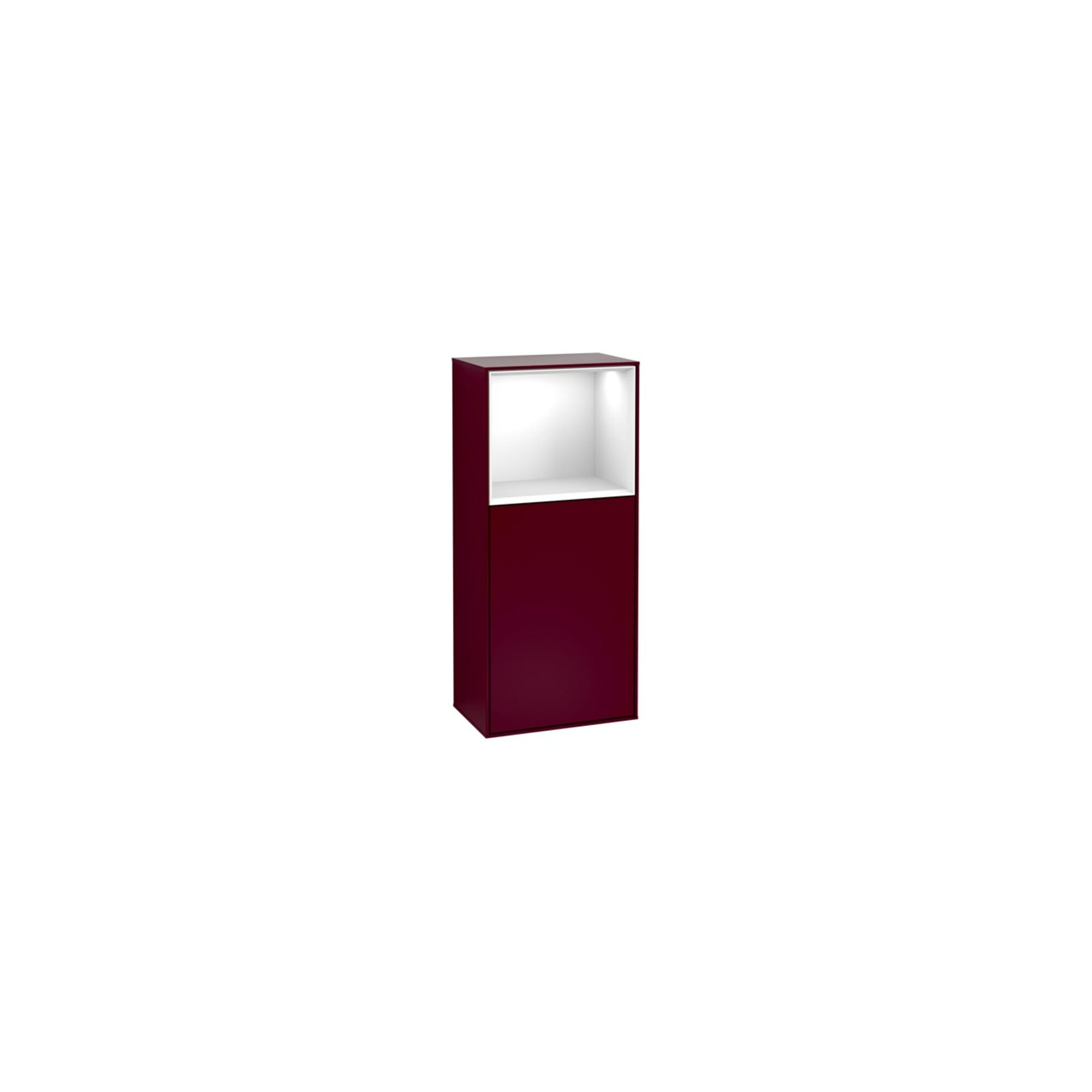 V&B Seitenschrank Finion 41,8x93,6cm, re, Reg ob glo wh., Peo m ; Villeroy & Boch