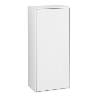 V&B Seitenschrank Finion 41,8x93,6x27cm, Anschl li, glo wh. Lac