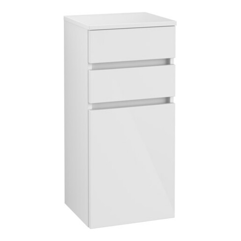 V&B Seitenschrank Legato 40x87x35cm, Anschl rechts, Glossy White