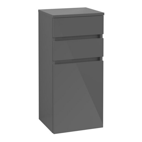 V&B Seitenschrank Legato 40x87x35cm, Anschlag links, Glossy Grey