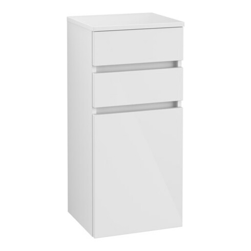 V&B Seitenschrank Legato 40x87x35cm, Anschlag links, Glossy White