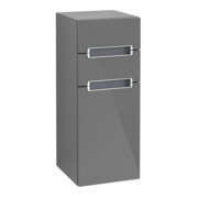 V&B Seitenschrank Subway 2.0 35,6x85,7cm, L, Gr cr, silbergr., glo Gr