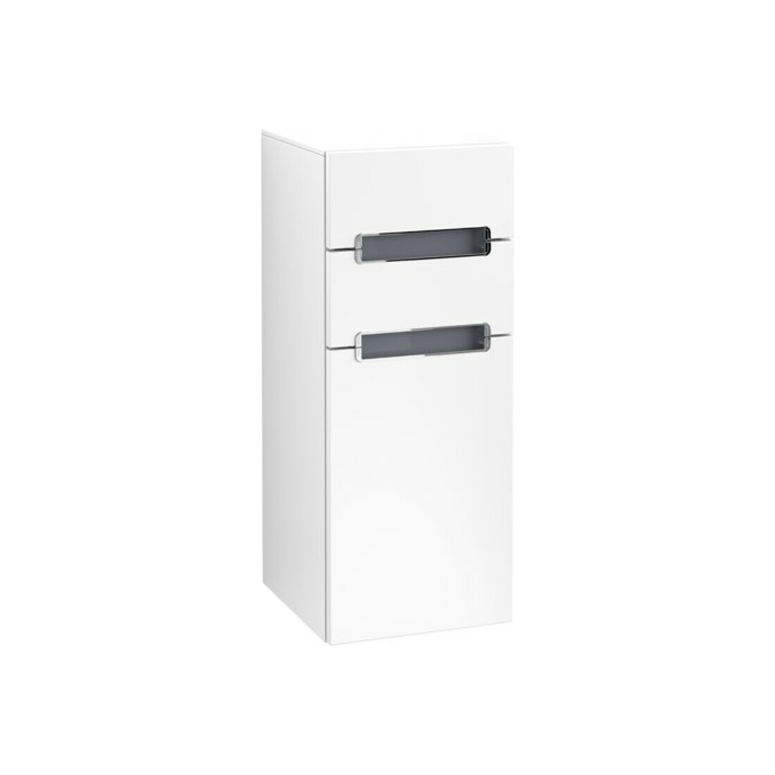 V&B Seitenschrank Subway 2.0 35,6x85,7cm, li, Gr. chr, we, weiß matt