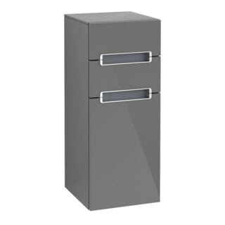 V&B Seitenschrank Subway 2.0 35,6x85,7cm, R, Gr cr, silbergr., glo Gr